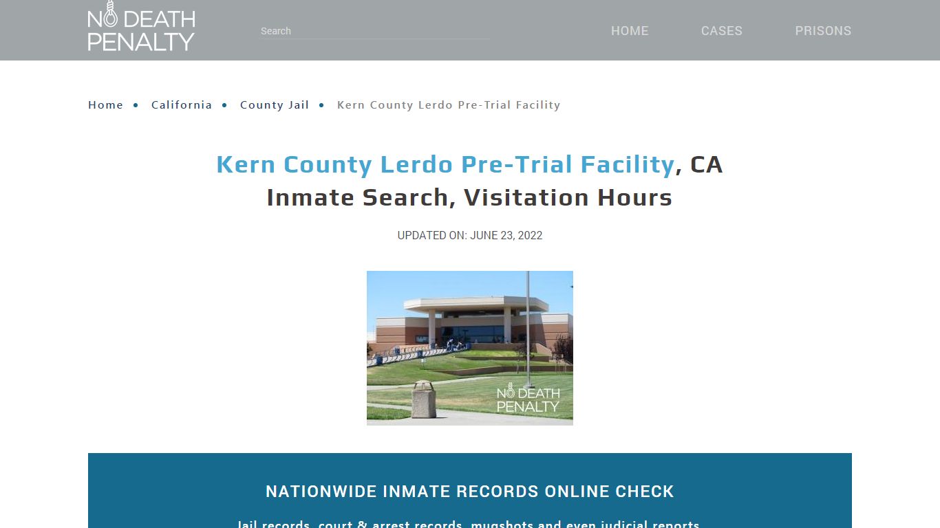 Kern County Lerdo Pre-Trial Facility, CA Inmate Search ...
