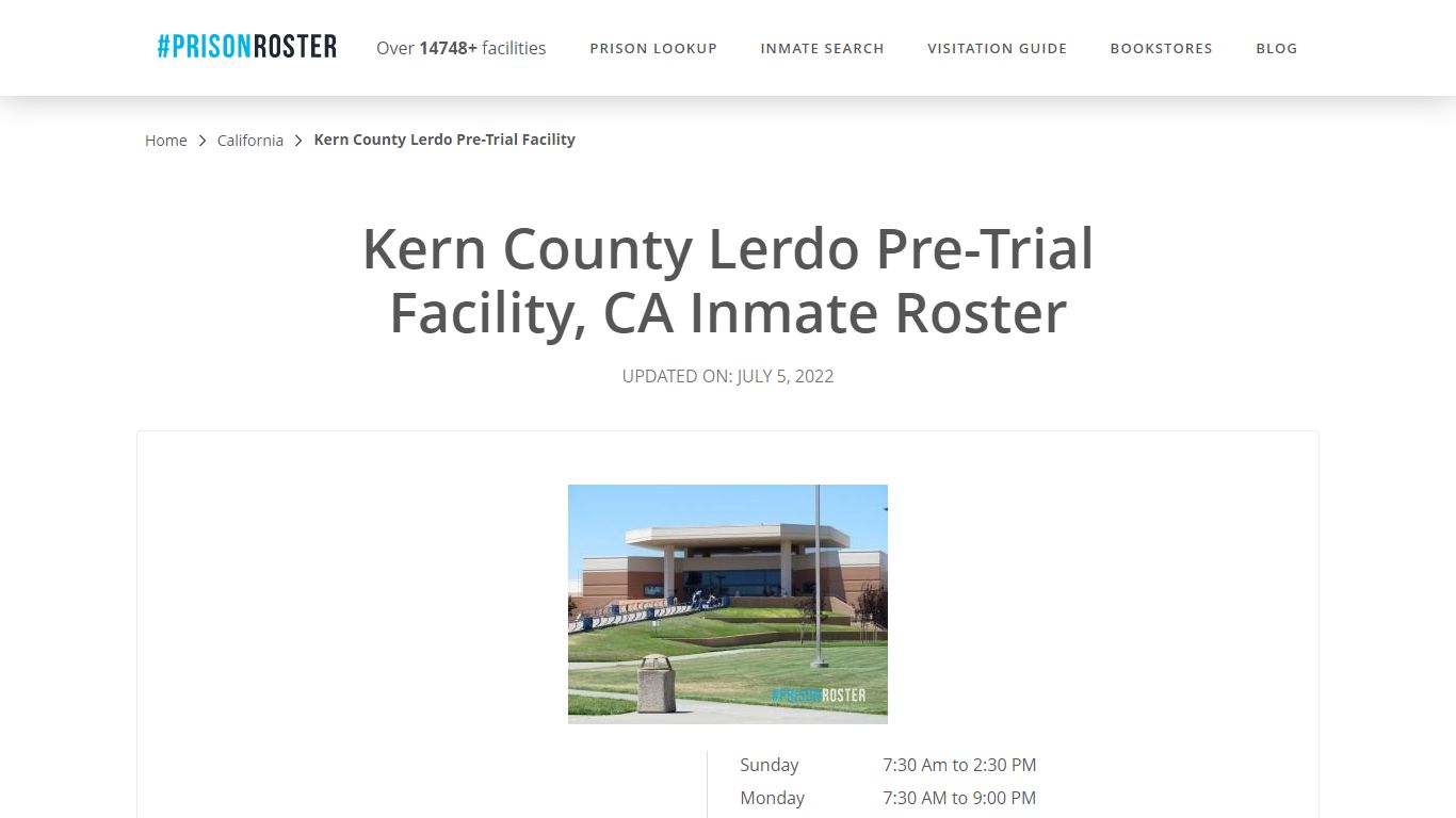 Kern County Lerdo Pre-Trial Facility, CA Inmate Roster